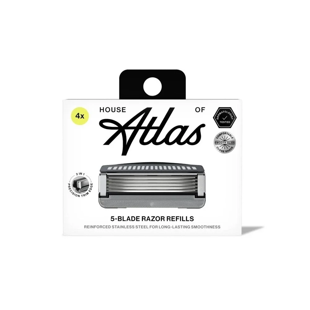 House of Atlas Razor Refills Cartridges 5 Blade - NEW Sealed Long‎ Lasting